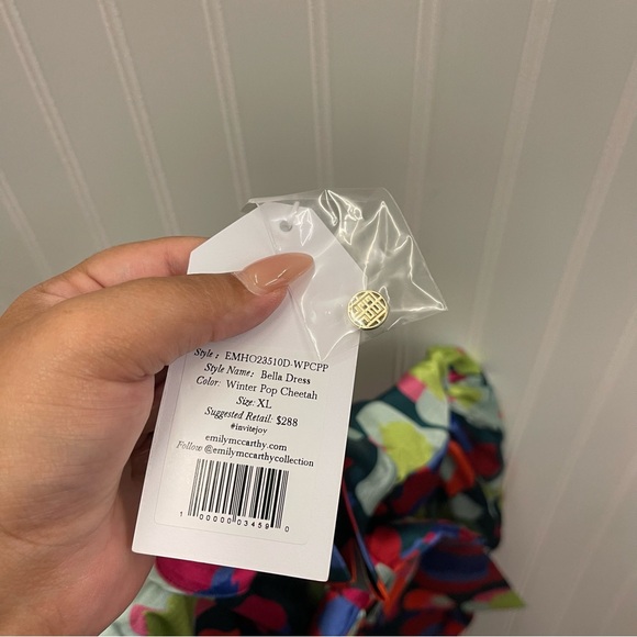 NWT Emily McCarthy Bella Dress in Winter Pop Cheetah Sz XL - Picture 4 of 13